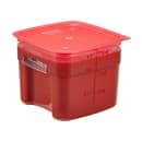 Cambro 6SFSPROCW135 6 qt FreshPro Square Food Storage Container - CamSquare®, Polycarbonate, Red Graduation thumbnail 2
