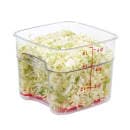 Cambro 6SFSPROCW135 6 qt FreshPro Square Food Storage Container - CamSquare®, Polycarbonate, Red Graduation thumbnail 6