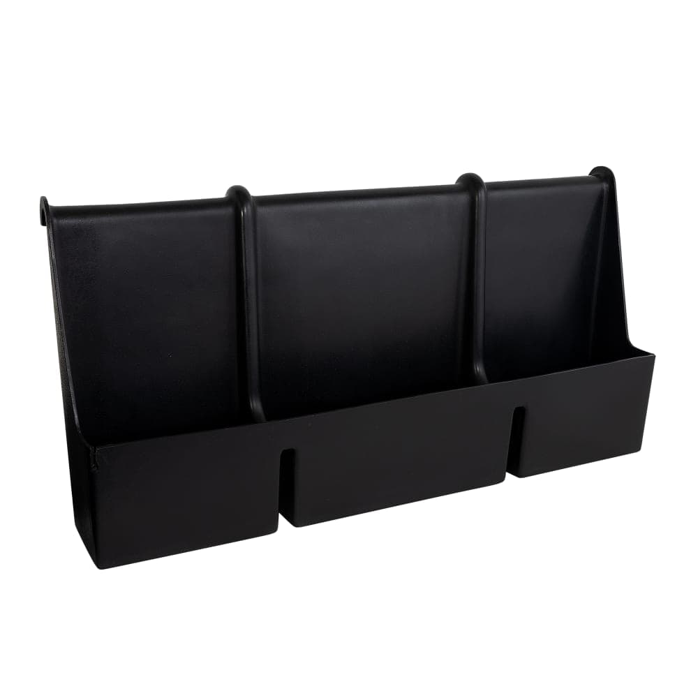 Cambro 730SR110 Partitioned Speed Rail - 7 Bottle, 29x6 1/2x14 5/8" Black