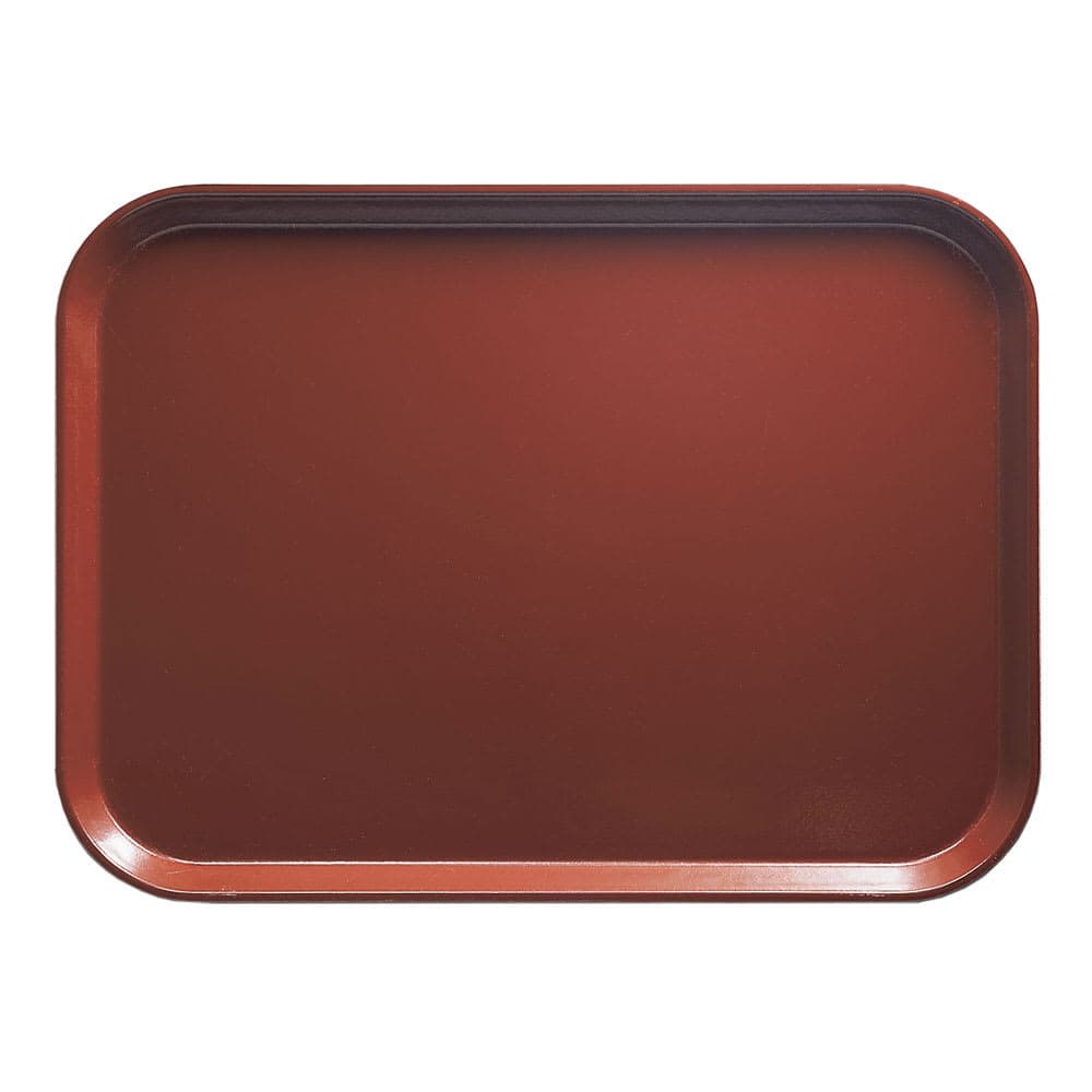 Cambro 810501 Fiberglass Camtray® Cafeteria Tray - 9 4/5"L x 8"W, Real Rust