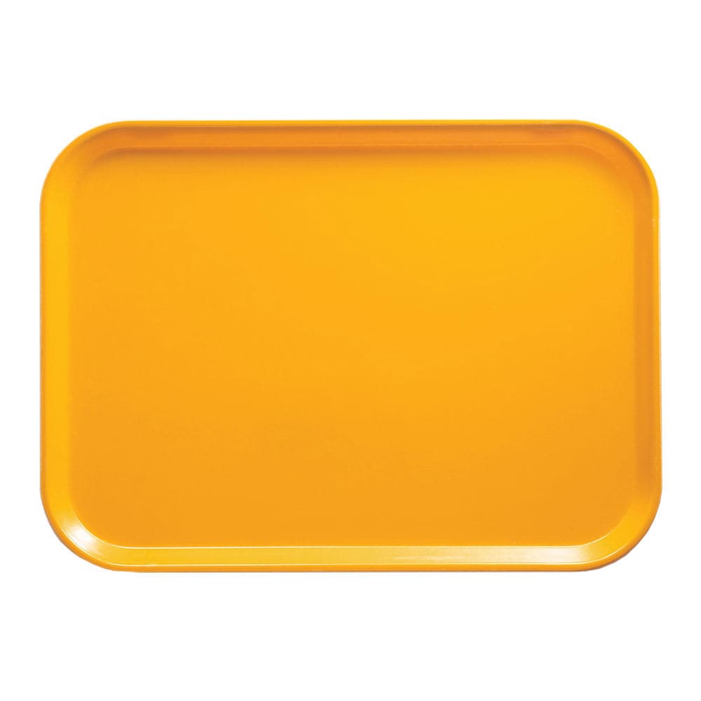 Cambro 810504 Fiberglass Camtray® Cafeteria Tray - 9 4/5"L x 8"W, Mustard