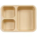 Cambro 853FCP161 Plastic Rectangular Tray w/ (3) Compartments, 8 9/16" x 6 1/4", Tan thumbnail 2
