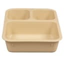 Cambro 853FCP161 Plastic Rectangular Tray w/ (3) Compartments, 8 9/16" x 6 1/4", Tan thumbnail 4