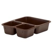 Cambro 853FCP161 Plastic Rectangular Tray w/ (3) Compartments, 8 9/16" x 6 1/4", Tan thumbnail 6