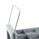 Cambro 8FB434151 Flatware Washing Basket with Handles - Half Size, 8 Compartment, Soft Gray thumbnail 3