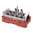 Cambro 8FB434151 Flatware Washing Basket with Handles - Half Size, 8 Compartment, Soft Gray thumbnail 7