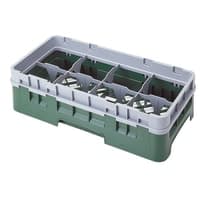 Cambro 8HS318184 Camrack Glass Rack with Extender - Half Size, 8 Compartments, Beige thumbnail 2