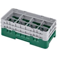 Cambro 8HS434186 Camrack Glass Rack - Half Size, (2)Extenders, 8 Compartments, Navy Blue thumbnail 3
