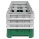 Cambro 8HS638119 Camrack Glass Rack - Half Size, (3)Extenders, 8 Compartment, Sherwood Green thumbnail 4