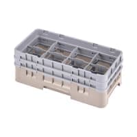 Cambro 8HS638186 Camrack Glass Rack - Half Size, (3)Extenders, 8 Compartments, Navy Blue thumbnail 3