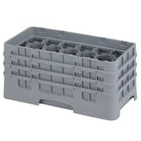 Cambro 8HS638416 Camrack Glass Rack - Half Size, (3)Extenders, 8 Compartments, Cranberry thumbnail 2