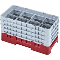 Cambro 8HS800167 Camrack Glass Rack - Half Size, (4)Extenders, 8 Compartments, Brown thumbnail 2