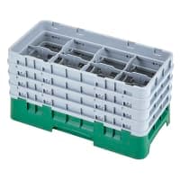 Cambro 8HS800416 Camrack Glass Rack - Half Size, (4)Extenders, 8 Compartments, Cranberry thumbnail 3