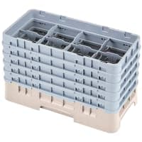 Cambro 8HS958119 Camrack Glass Rack - Half Size, (5)Extenders, 8 Compartment, Sherwood Green thumbnail 3