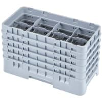 Cambro 8HS958167 Camrack Glass Rack - Half Size, (5)Extenders, 8 Compartments, Brown thumbnail 4