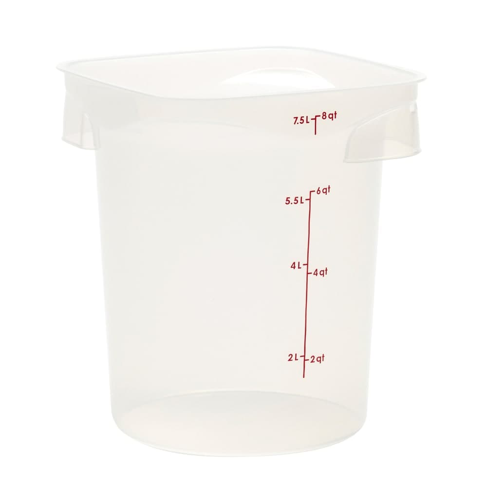 Cambro 8RFSPROPP190 8 qt CamRound® FreshPro Round Storage Container - Polypropylene, Translucent