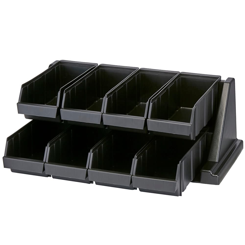 Cambro 8RS8110 Condiment Organizer w/ (8) Bins - Black