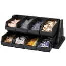 Cambro 8RS8110 Condiment Organizer w/ (8) Bins - Black thumbnail 5