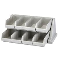 Cambro 8RS8110 Condiment Organizer w/ (8) Bins - Black thumbnail 6