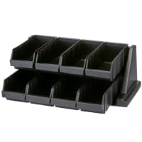 Cambro 8RS8480 Condiment Organizer w/ (8) Bins - Gray thumbnail 5