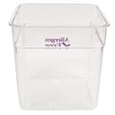 Cambro 8SFSCW441 8 qt Square Food Storage Container - CamSquare®, Allergen-Free, Polycarbonate, Clear thumbnail 5