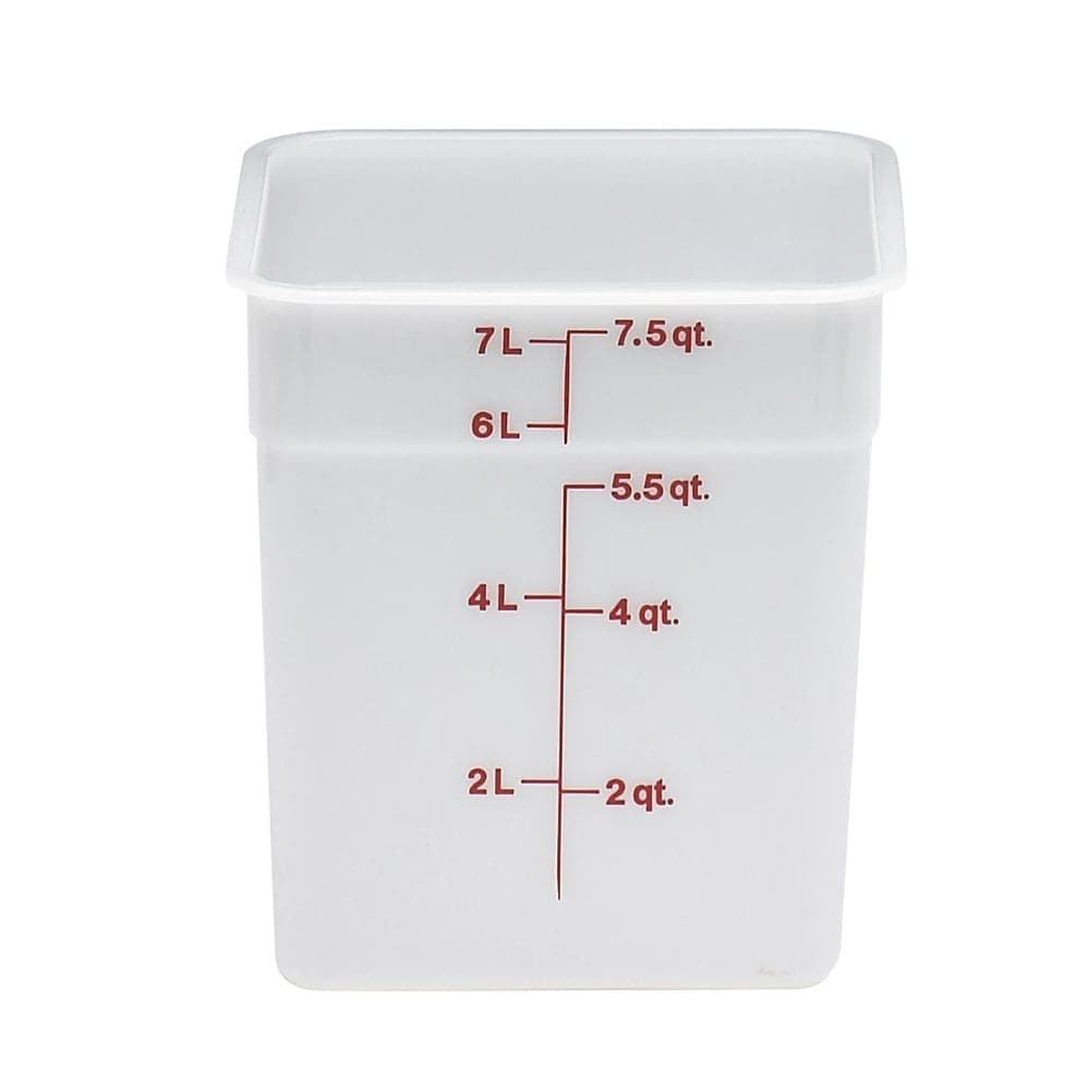 Cambro 8SFSP148 8 qt Square Food Storage Container - CamSquare®, Natural White