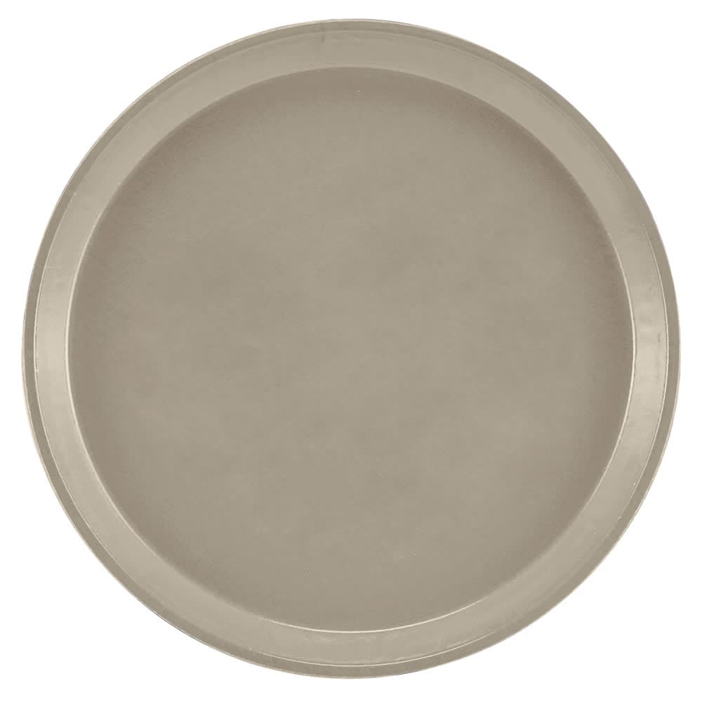 Cambro 900104 9" Round Serving Camtray - Fiberglass, Desert Tan