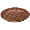 Cambro 900301 9" Round Serving Camtray - Fiberglass, Dark Basketweave thumbnail 2