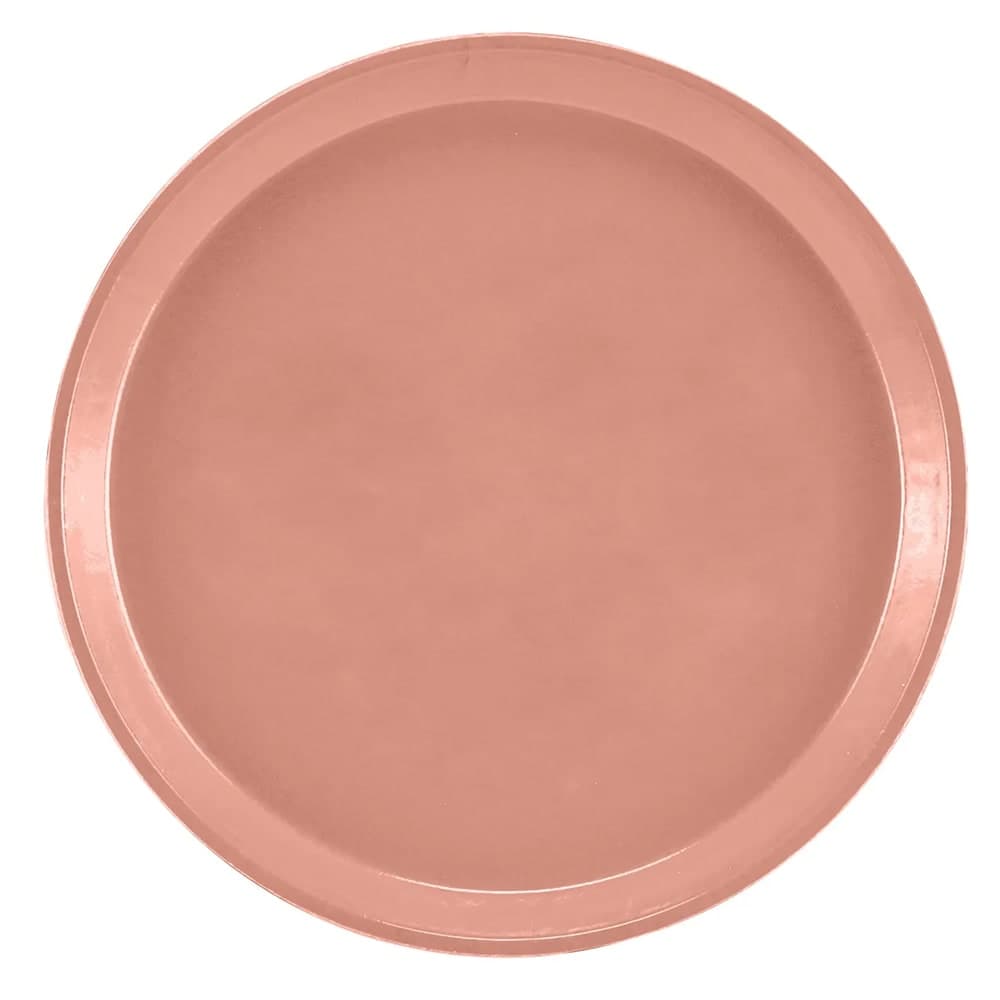 Cambro 900409 9" Round Serving Camtray - Fiberglass, Blush