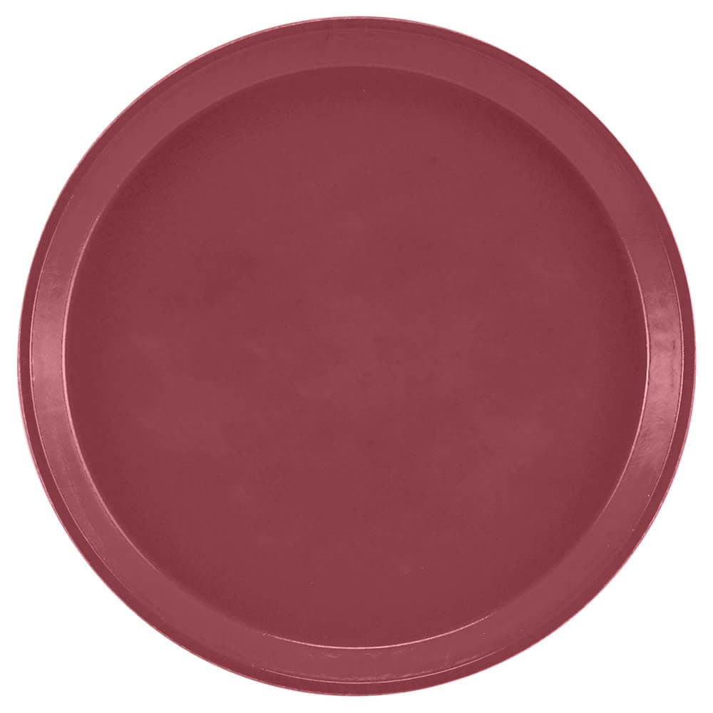 Cambro 900410 9" Round Serving Camtray - Fiberglass, Raspberry Cream