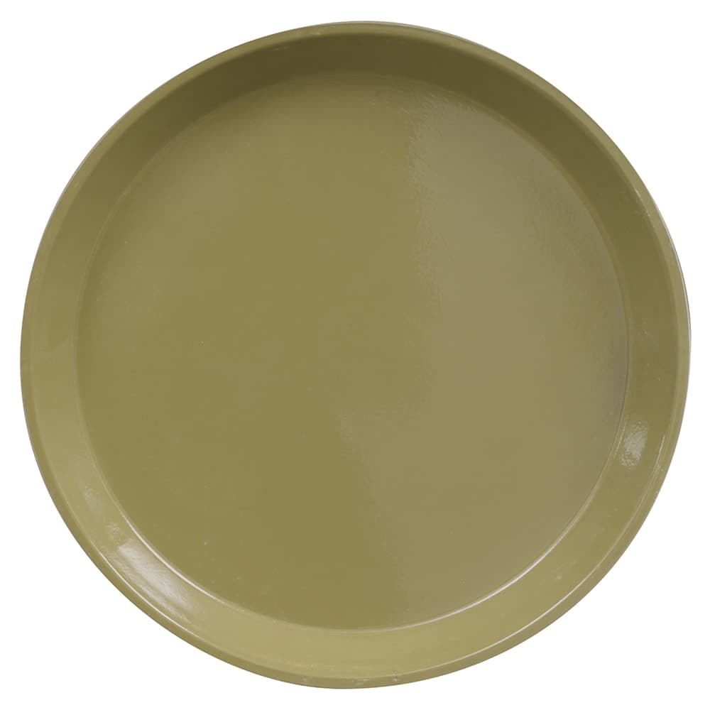 Cambro 900428 9" Round Serving Camtray - Fiberglass, Olive Green
