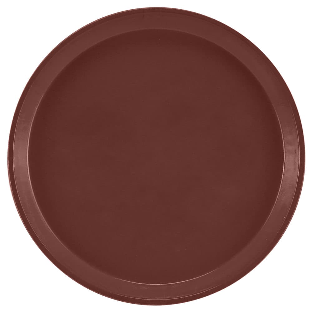 Cambro 900501 9" Round Serving Camtray - Fiberglass, Real Rust