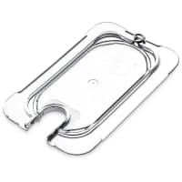 Cambro 90CWCN135 Camwear Food Pan Cover - 1/9 Size, Flat, Notched, Clear thumbnail 7