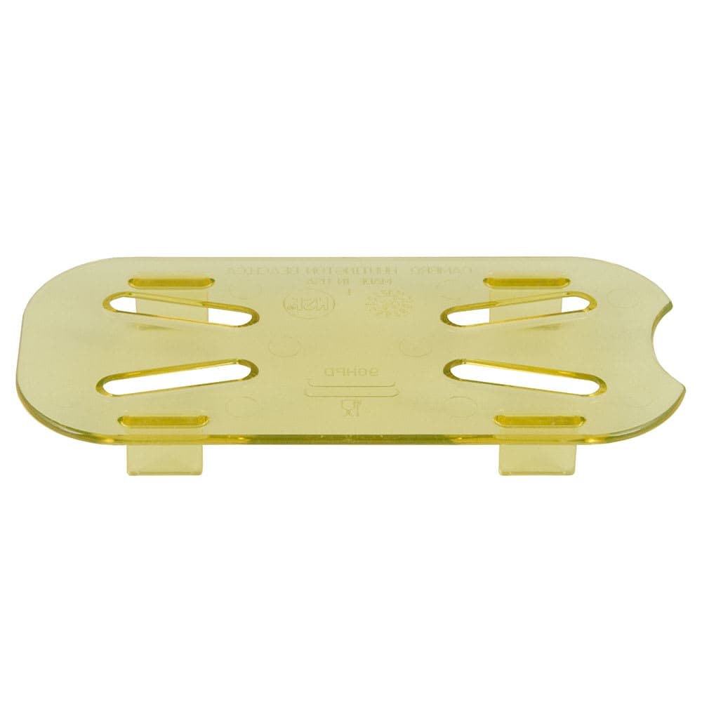 Cambro 90HPD150 H-Pan Food Pan Drain Shelf - 1/9 Size, Non-Stick, Amber