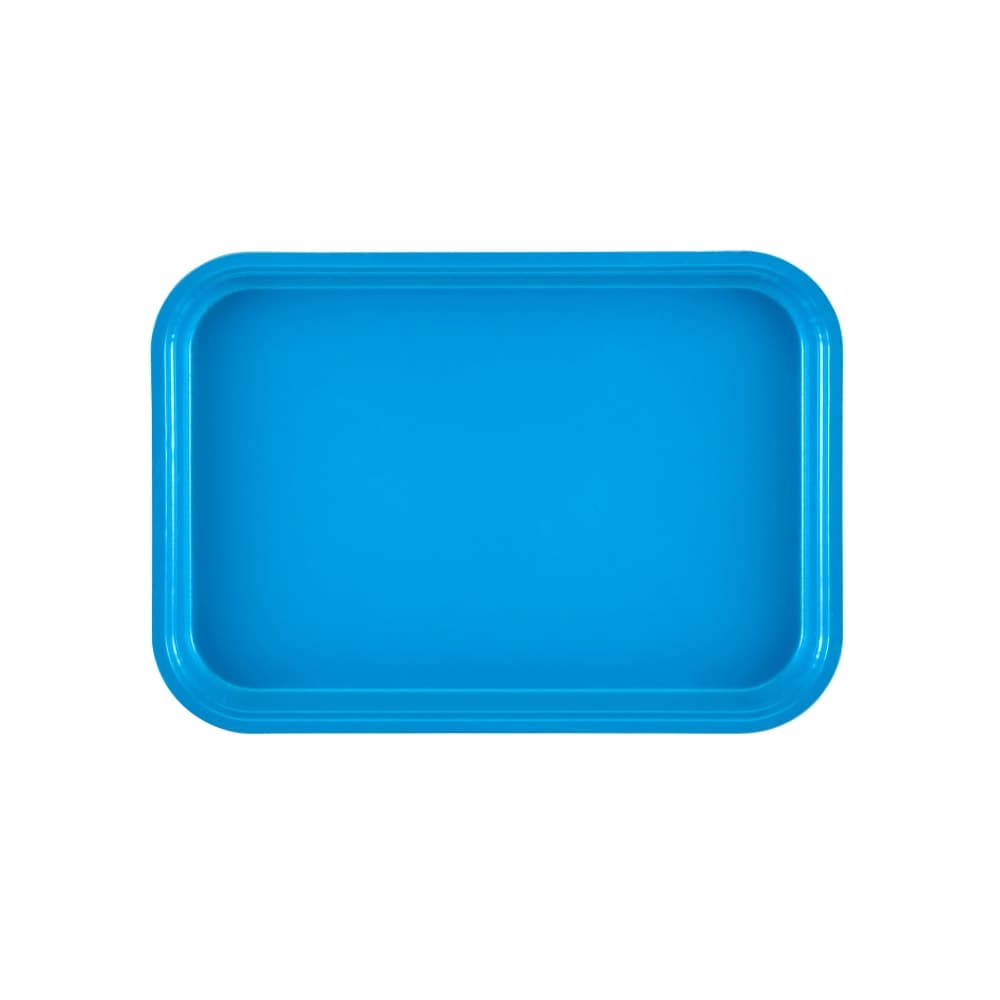 Cambro 913MT142 Rectangular Market Display Tray - 8 7/8" x 12 3/4" x 1", Blue