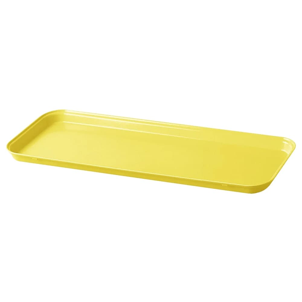 Cambro 918MT145 Rectangular Market Display Tray - 8 11/16" x 18" x 13/16", Yellow