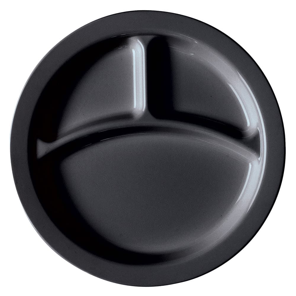 Cambro 93CW110 9" Round Plastic Dinner Plate, Black