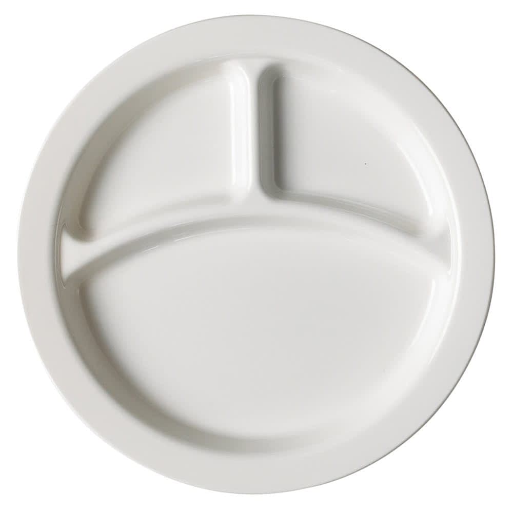 Cambro 93CW148 9" Round Plastic Dinner Plate, White