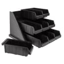 Cambro 9RS9110 Condiment Organizer w/ (9) Bins - Black thumbnail 2