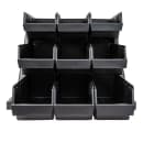 Cambro 9RS9110 Condiment Organizer w/ (9) Bins - Black thumbnail 3