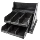 Cambro 9RS9110 Condiment Organizer w/ (9) Bins - Black thumbnail 5