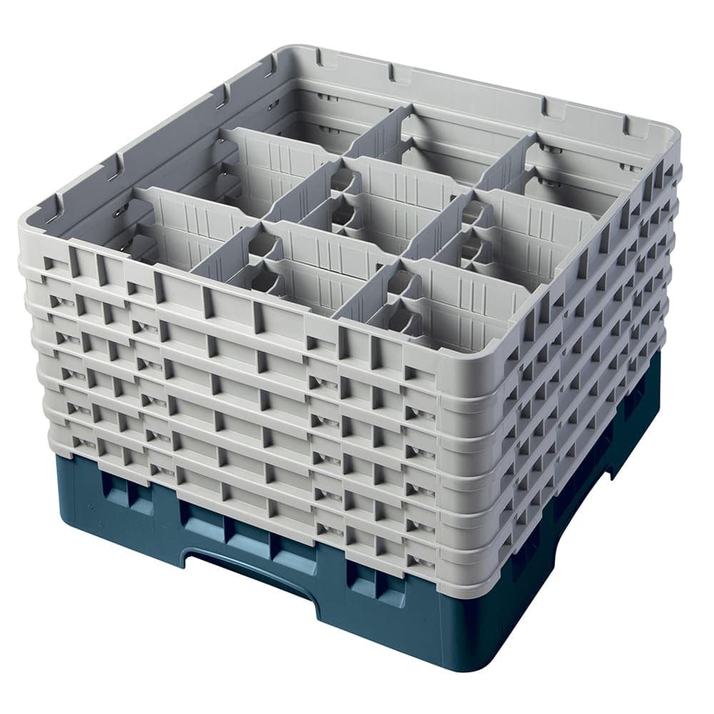 Cambro 9S1114414 Camrack® Glass Rack w/ (9) Compartments - (6) Extenders, Teal