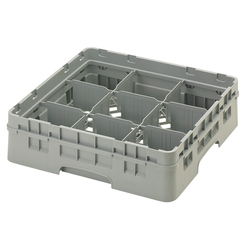 Cambro 9S318151 Camrack® Glass Rack w/ (9) Compartments - (1) Gray Extender, Soft Gray