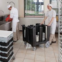 Cambro ADCS131 37 7/8" Mobile Dish Caddy w/ (6) Columns - Plastic, Dark Brown thumbnail 3