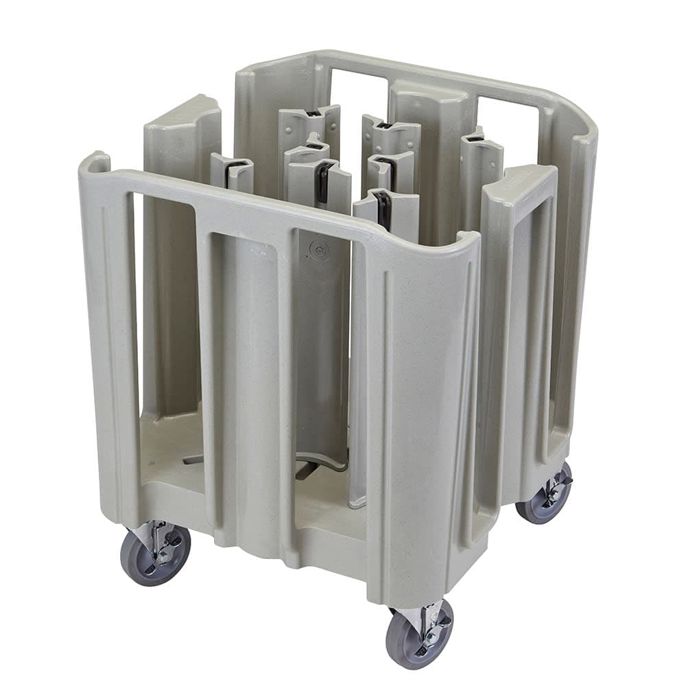 Cambro ADCSC8PKG 27" Mobile Dish Caddy w/ (8) Columns - Plastic, Speckled Gray