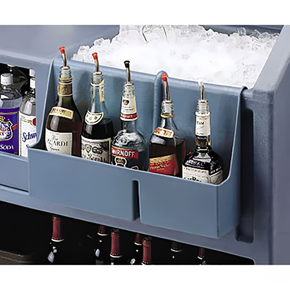 Cambro BAR54SR131 Partitioned Speed Rail - 5 Bottle, 19 1/2" x 4 5/16" x 12 5/8", Dark Brown