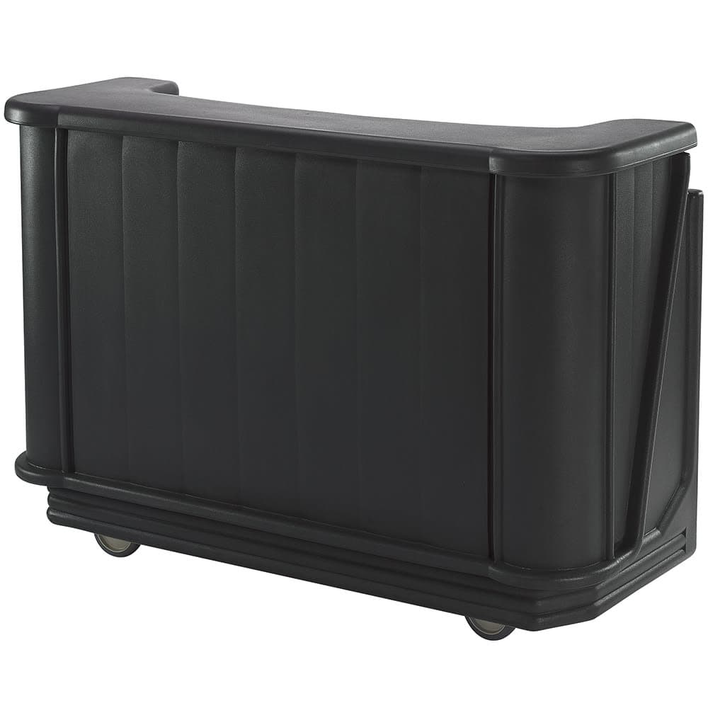 Cambro BAR650110 67 1/2" Portable Bar - 80 lb Ice Sink, Speed Rail, Black