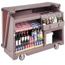Cambro BAR650DS669 67 1/2" Portable Bar - 80 lb Ice Sink, Speed Rail, Carmel thumbnail 2
