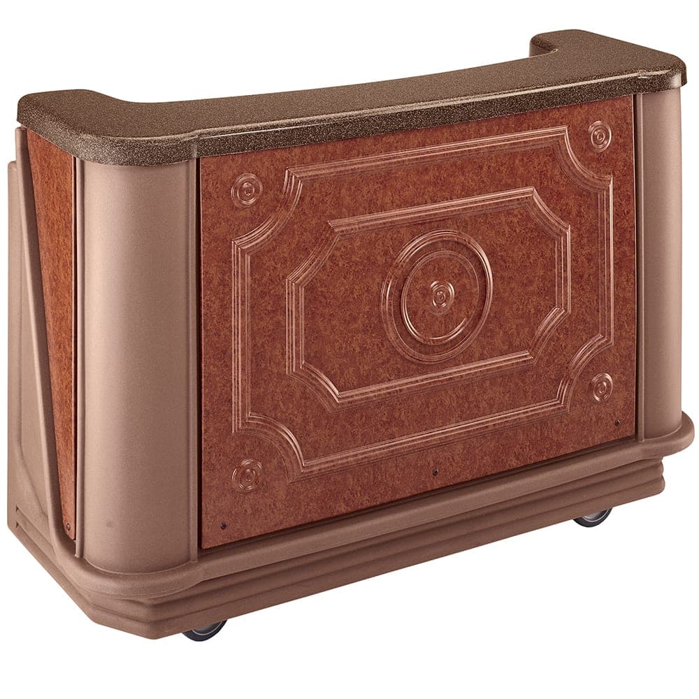 Cambro BAR650DSDX668 67 1/2" Portable Bar - Pre-Mix Drink System, 80 lb Ice Sink, Sedona