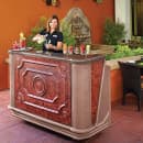 Cambro BAR650DSDX668 67 1/2" Portable Bar - Pre-Mix Drink System, 80 lb Ice Sink, Sedona thumbnail 2